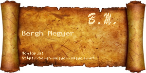 Bergh Megyer névjegykártya